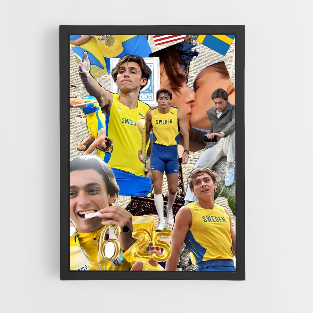 Poster Fans de Suède – affiche Athlétisme (vue 2)